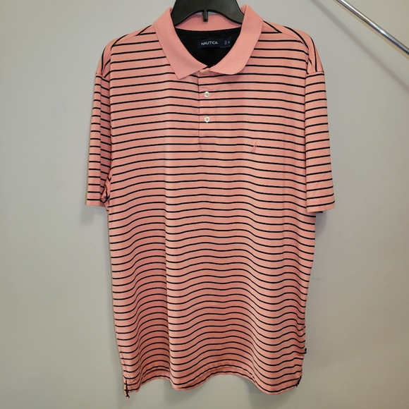 Nautica Men's Striped Short Sleeve Polo Shirt - Picture 2 of 5